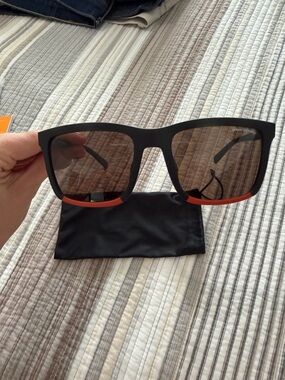 Armani Exchange Black Sunglasses with Orange Accent